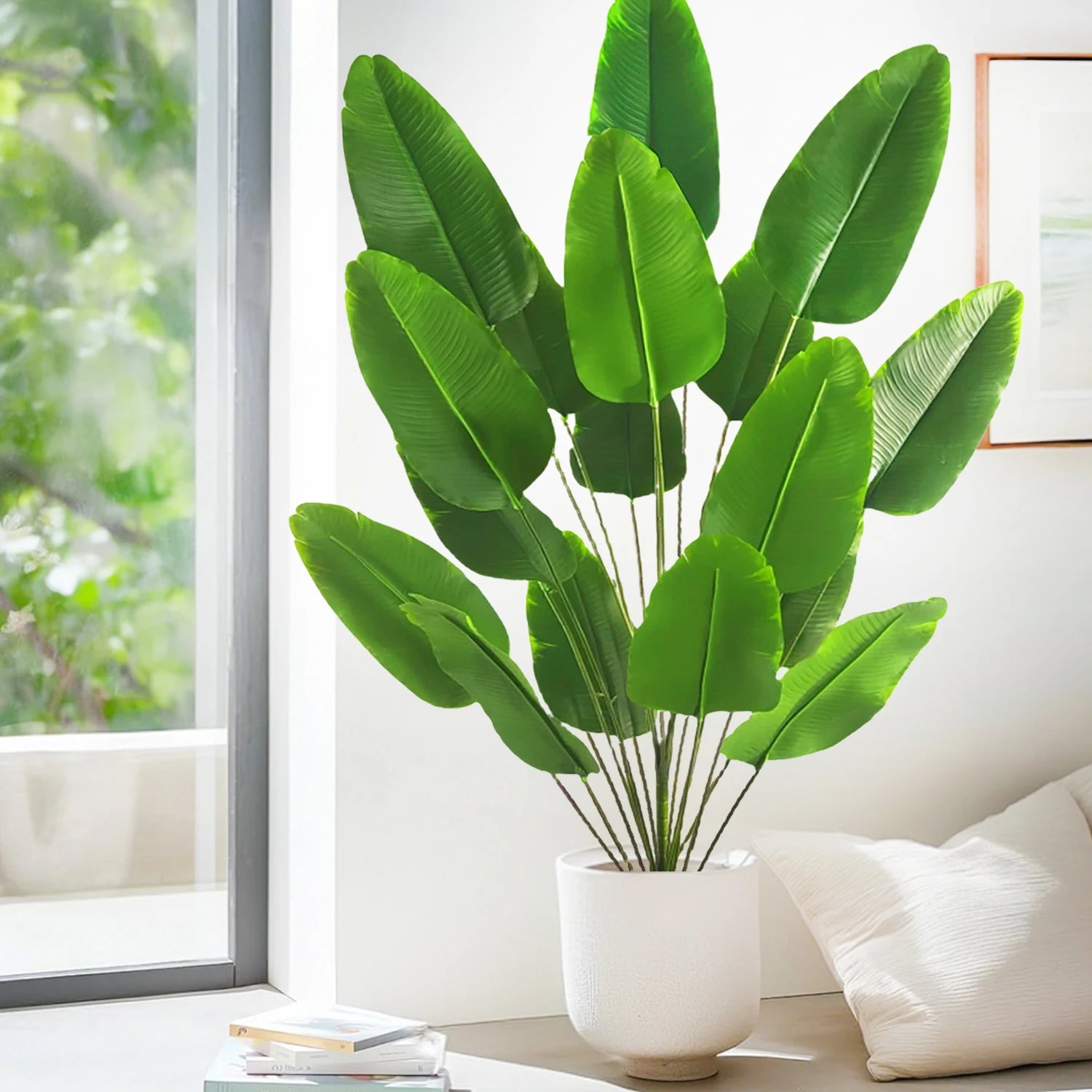 Bananeira artificial para decoração, planta realista.