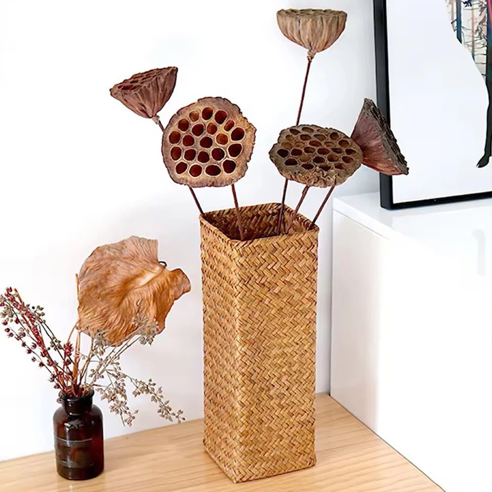 Vaso de flores tecido artesanal