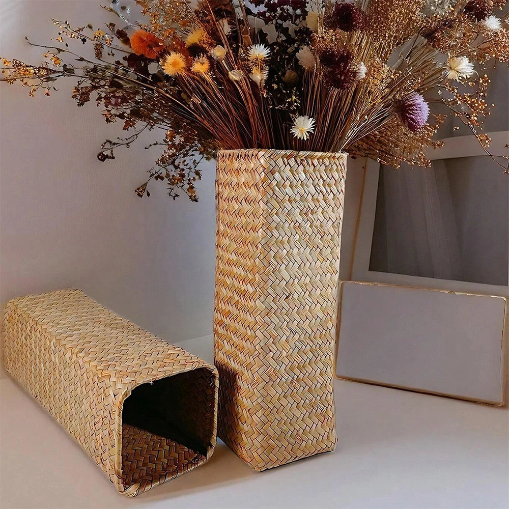 Vaso de flores tecido artesanal