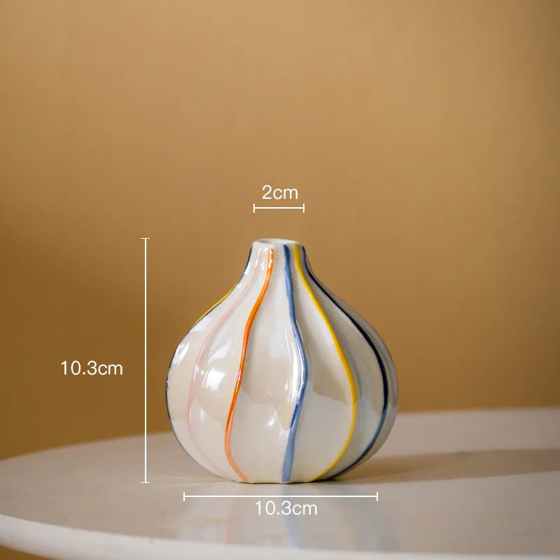 Coleção vasos decorativos de cerâmica