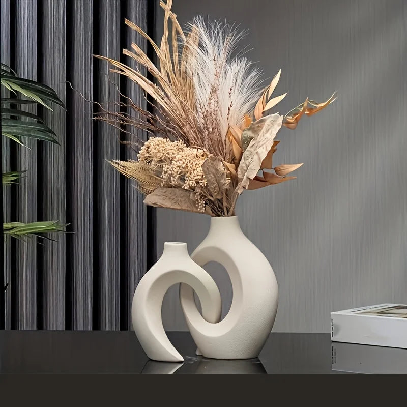 Conjunto de vaso de cerâmica
