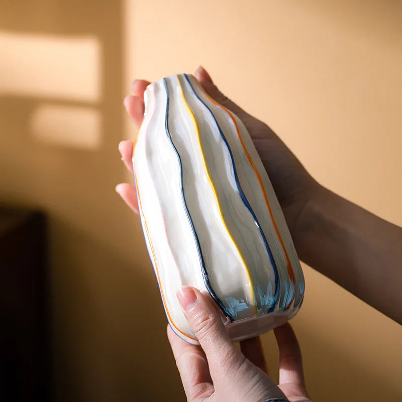 Coleção vasos decorativos de cerâmica