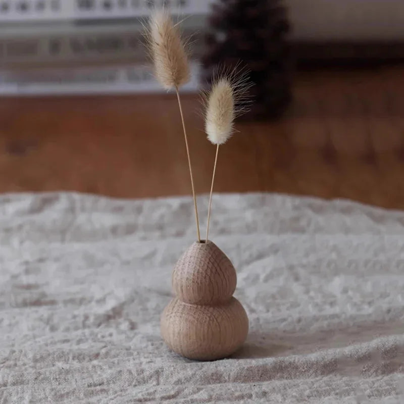 Vaso decorativo de madeira