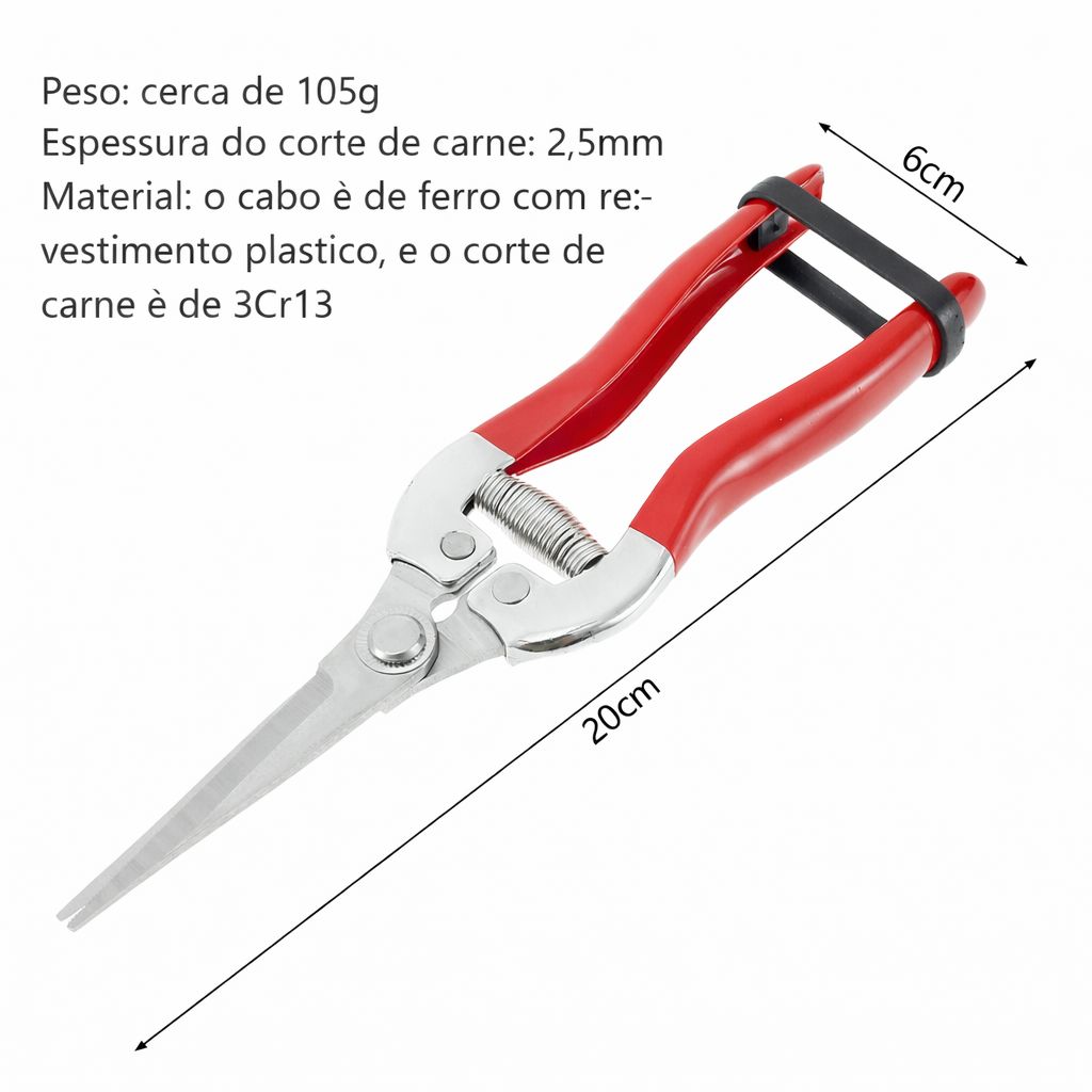 Tesoura para flores ramos e grama